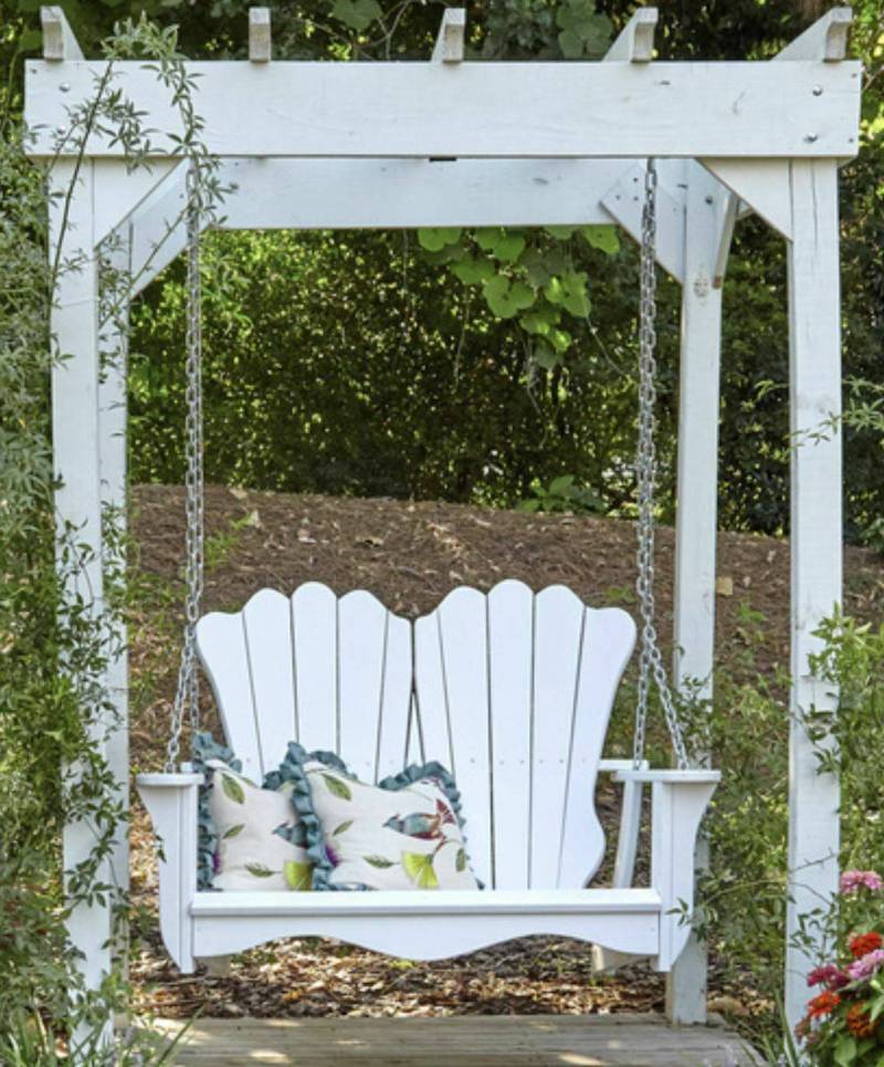 ﻿Annaliese Porch Swing in White